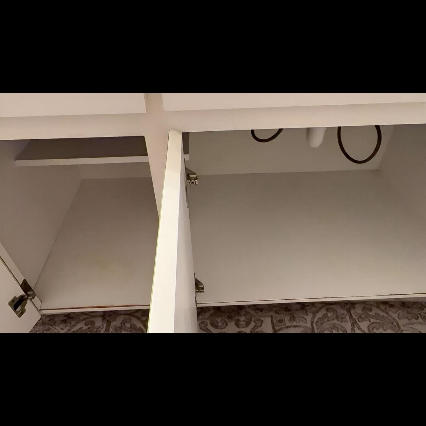 Spotless white cabinetry after commercial office cleaning service in Pinellas County Florida